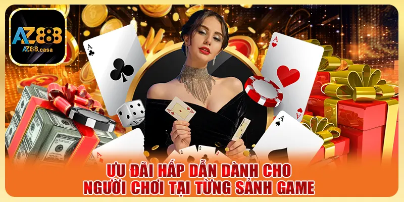 Khuyến Mãi AZ888 - Cơ Hội Nhận Thưởng Độc Nhất Vô Nhị 3 Ưu đãi hấp dẫn dành cho người chơi tại từng sảnh game